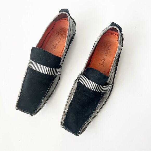 Vintage Robert Wayne Black Leather Suede Avant Garde Dress Shoes‎ Size 9 Men\'s main image 12